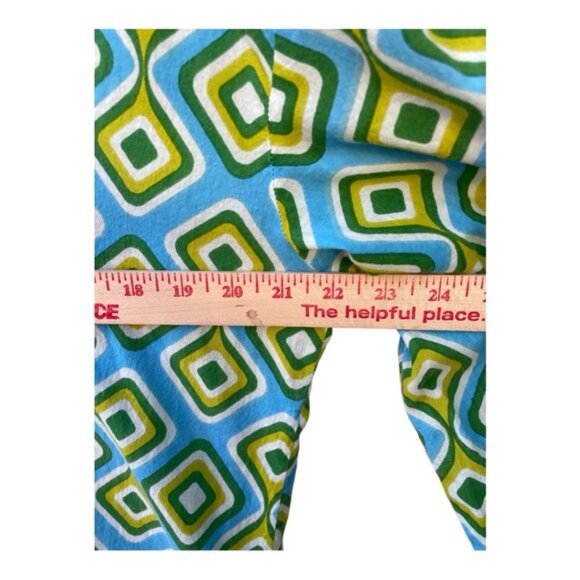 Blue Opihi Tunic Geometric Blue Green Lightweight Cotton Top Sz 2X - Picture 4 of 8